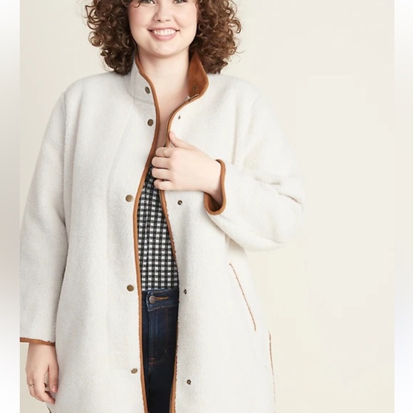 Mock-Neck Sherpa Jacket for Women - Picture 7 of 7